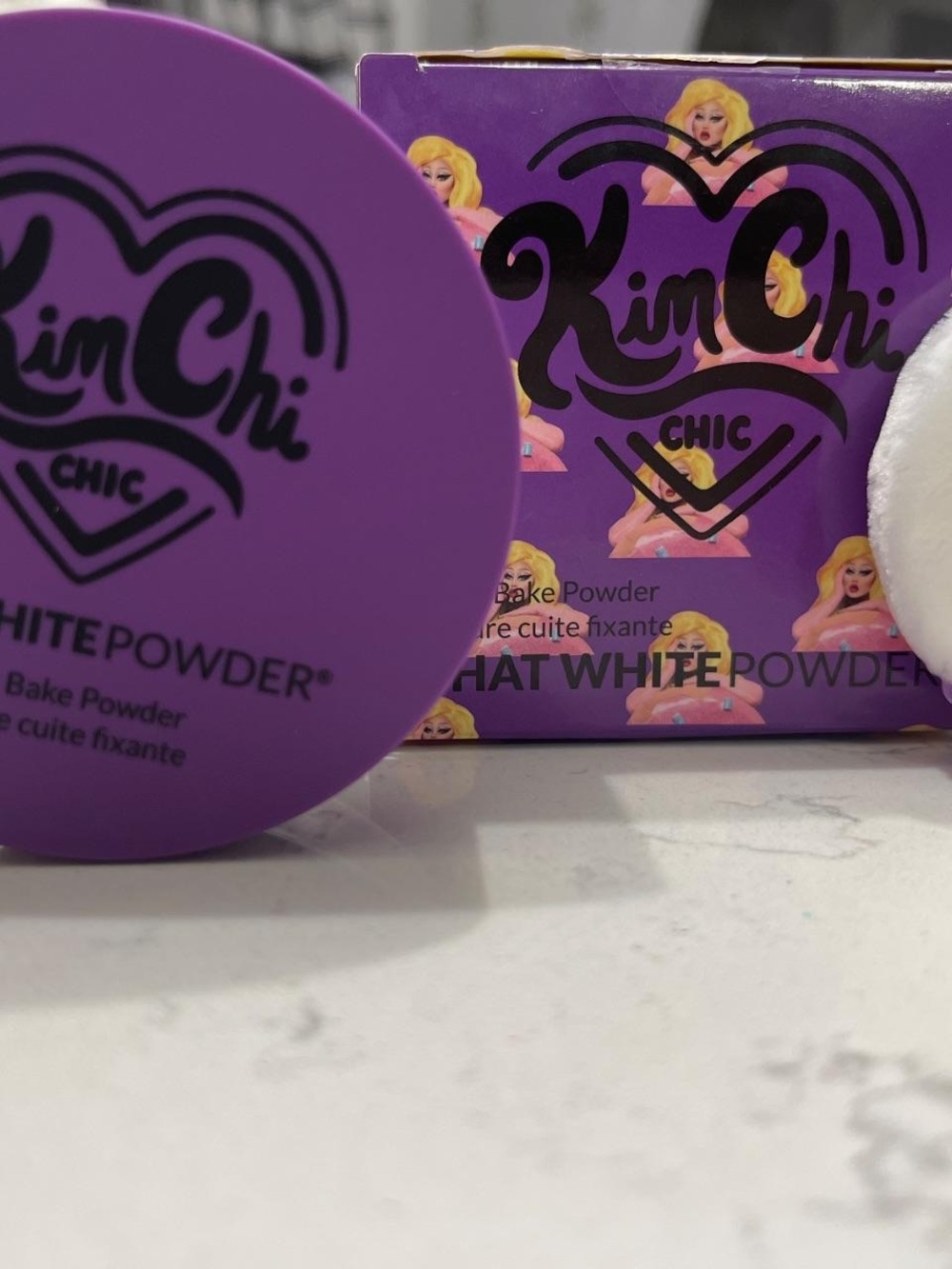 Kimchi Chic Beauty Purple Compact White Bake Setting Powder